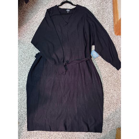 Abbott Elementary Sweater Dress with Belt – Plus Size 2X – Black - NEW w/ Tags - Picture 3 of 8